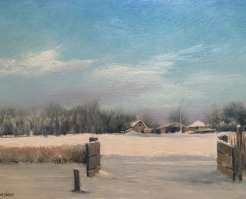 Winter 2, olie op paneel, 20x30 cm, €500
